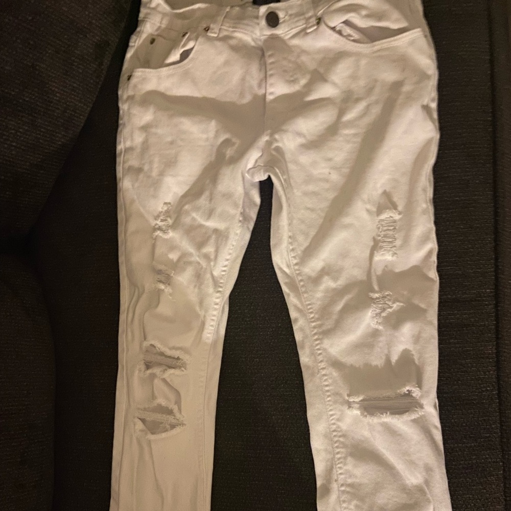 White Ripped Jeans - Picture 3 of 3